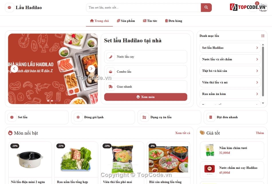 hadilao,bán đồ ăn lâu,đồ nhúng lẩu
